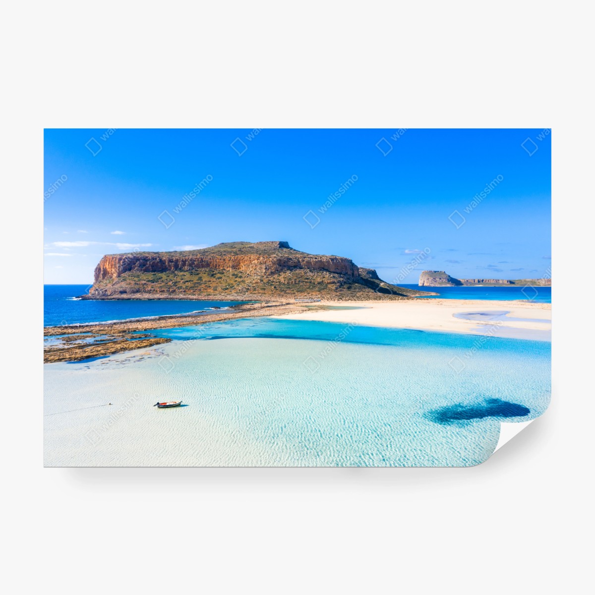 Fototapete türkisfarbene lagune mit felsinsel – Wallnifity®