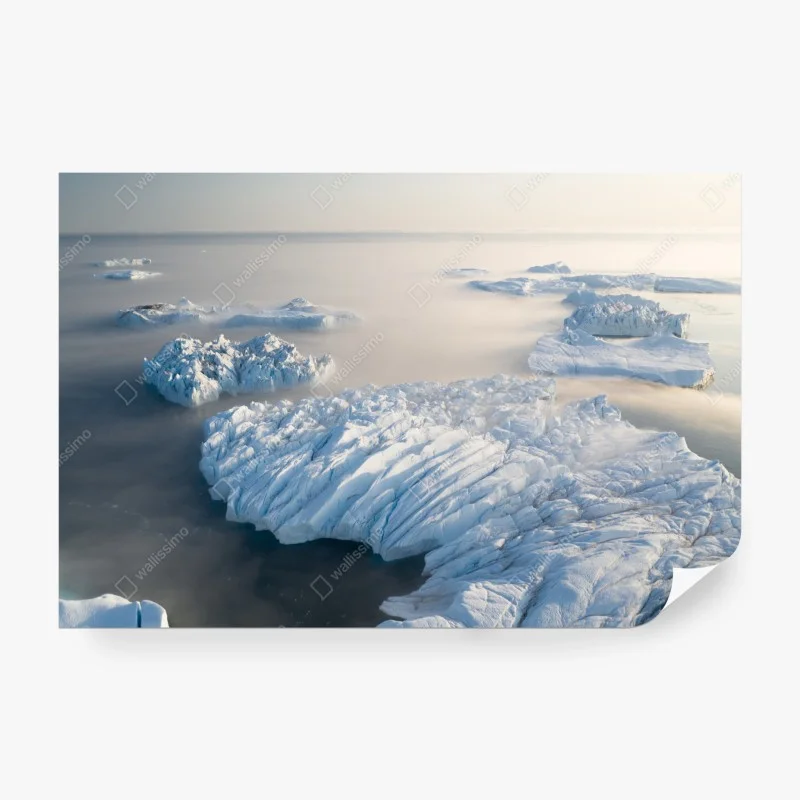 Fototapete nebelige eisberglandschaft