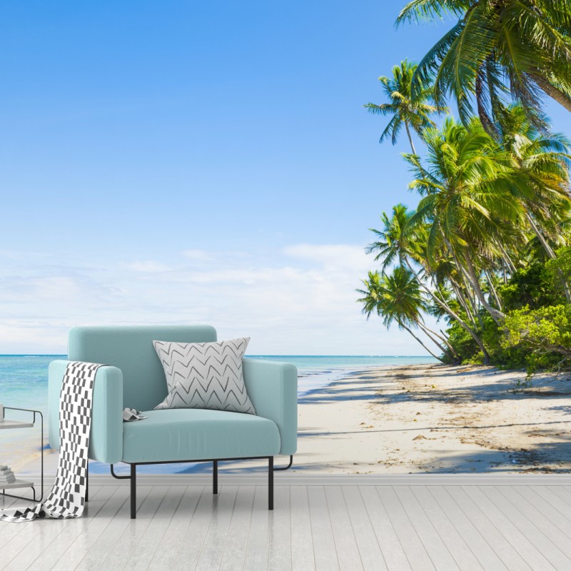 Fototapete tropischer palmenstrand – Wallnifity®