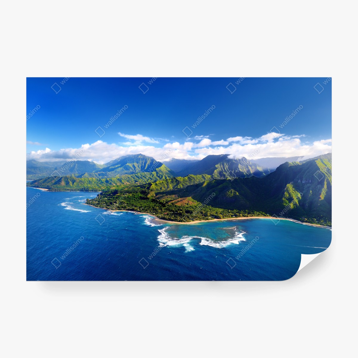 Fototapete panorama der tropischen küste aus der luft – Wallnifity®