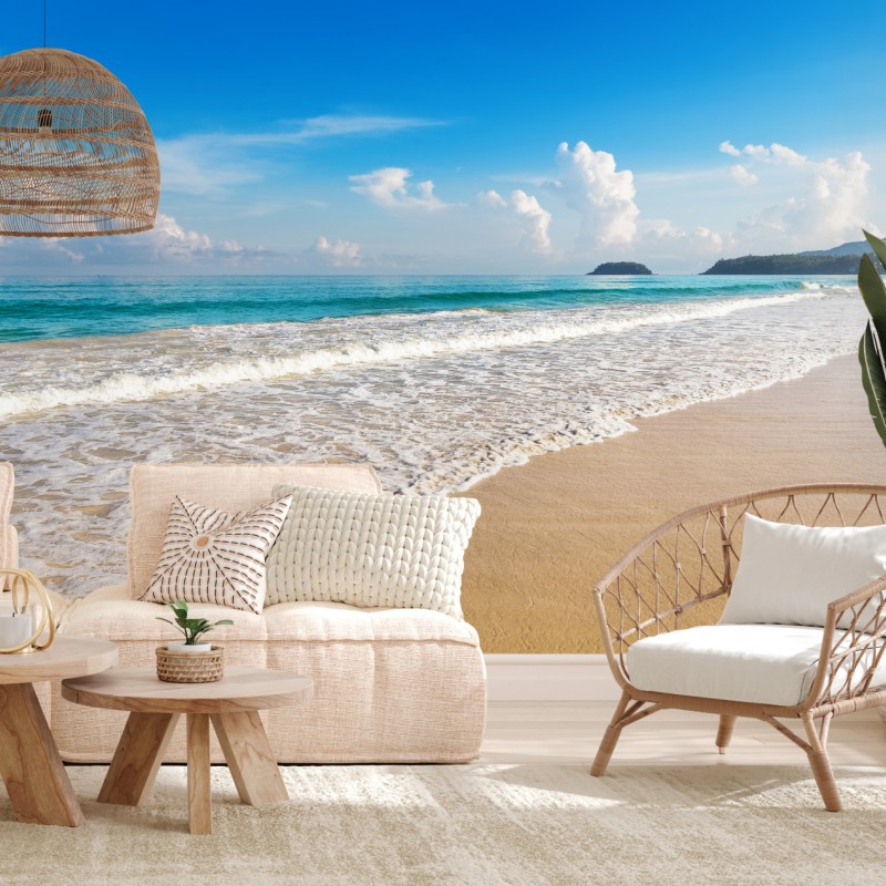 Fototapete Karon strand, Phuket: ruhige meeresansicht – Wallnifity®