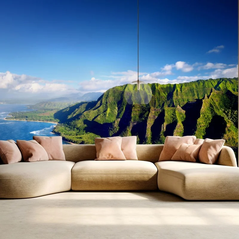 Fototapete majestätische küstenklippen über türkisfarbenem meer