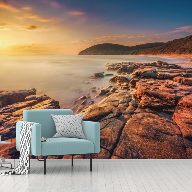 Fototapete sonnenuntergang an Cala Violina, Toskana – Wallnifity®