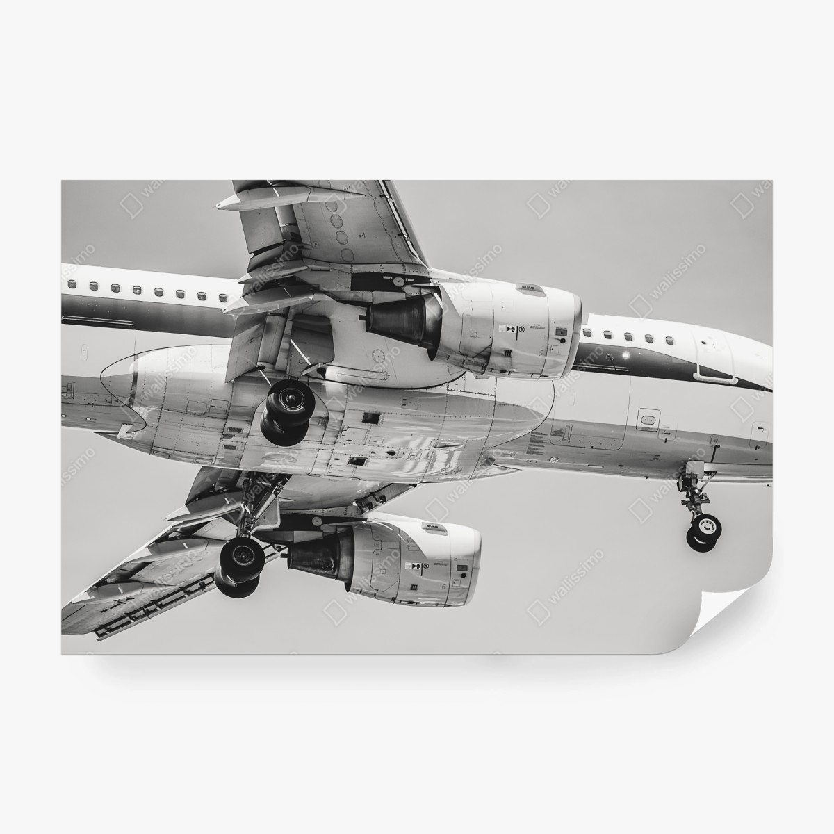 Fototapete nahaufnahme der unterseite eines flugzeugs – Wallnifity®