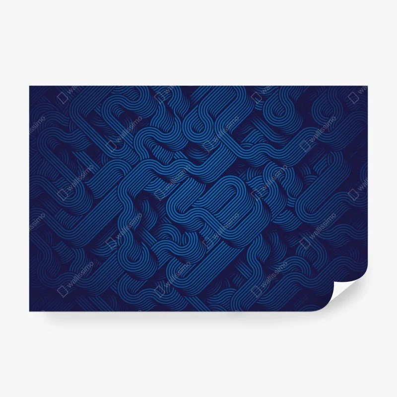 Fototapete tiefblaues abstraktes linienmuster