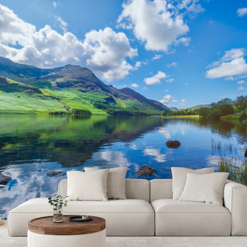 Fototapete ruhige bergspiegelungen im Lake District – Wallnifity®