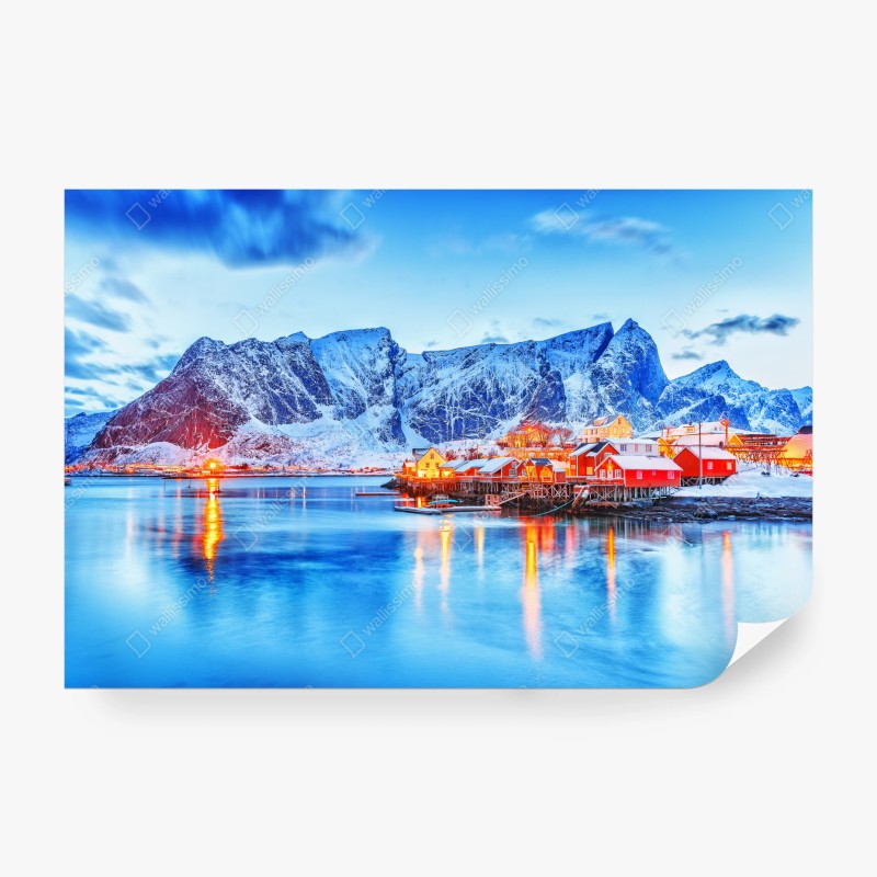 Fototapete sonnige frühlingswiese unter blauem himmel – Wallnifity®