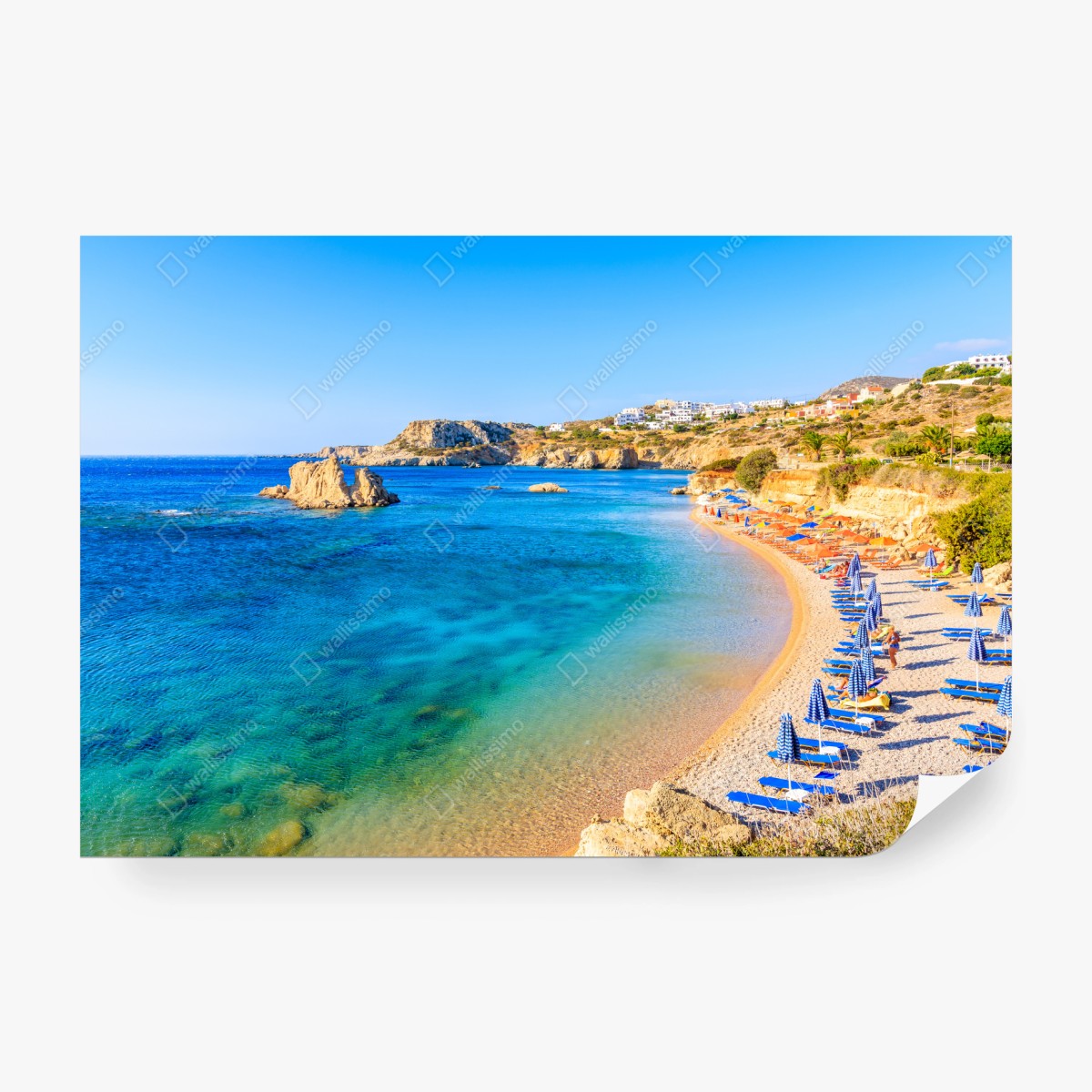 Fototapete strand Ammopi, Karpathos türkisfarbene bucht – Wallnifity®