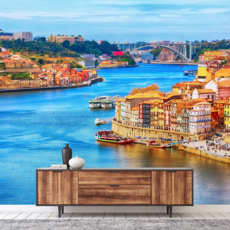 Fototapete Porto uferpanorama – Wallnifity®