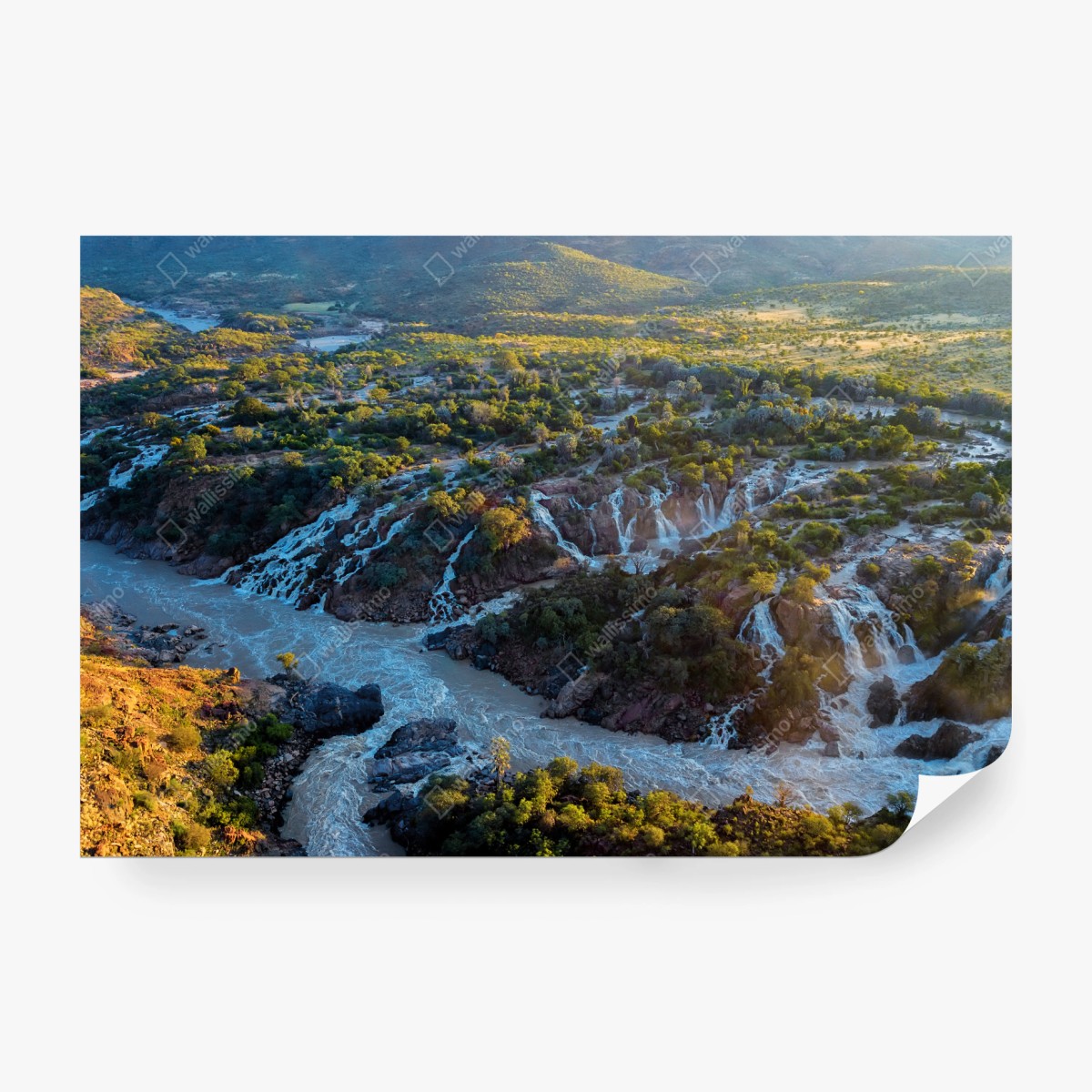 Fototapete sonnenaufgang bei Epupa Falls am Kunene – Wallnifity®