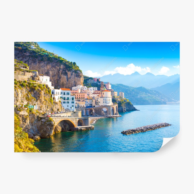 Fototapete lebhafte türkis abstrakte autokomposition – Wallnifity®