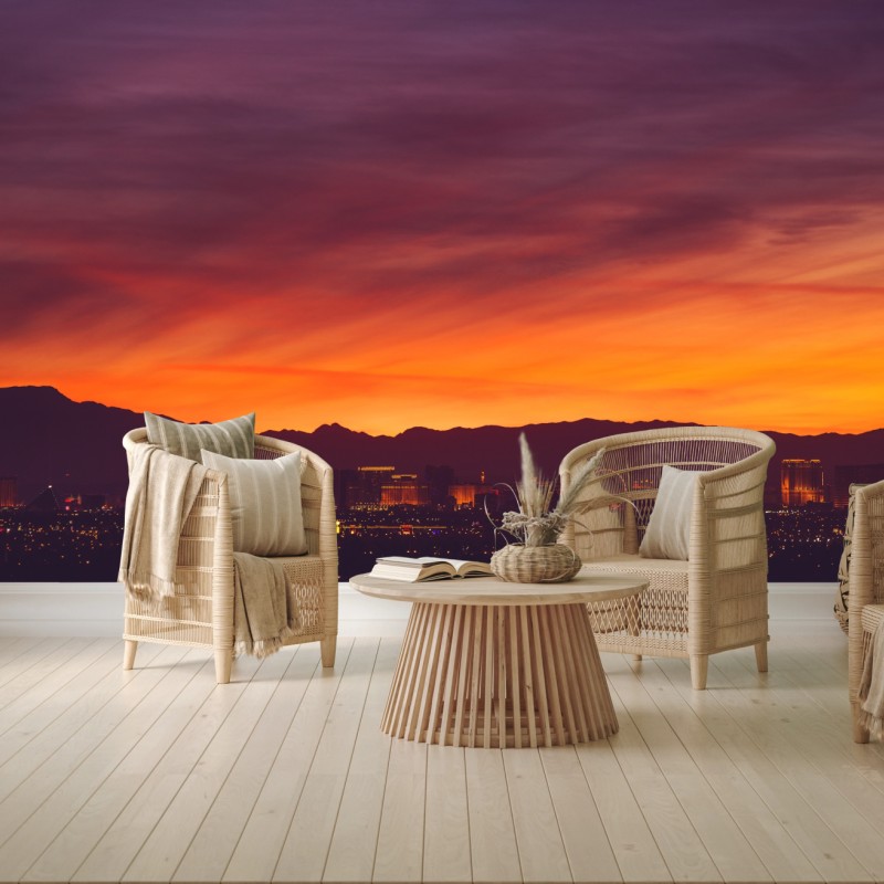 Fototapete Las Vegas sonnenuntergang skyline panorama – Wallnifity®