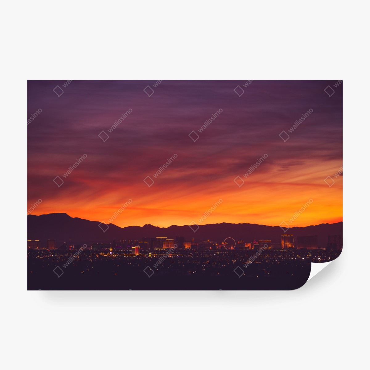 Fototapete Las Vegas sonnenuntergang skyline panorama – Wallnifity®