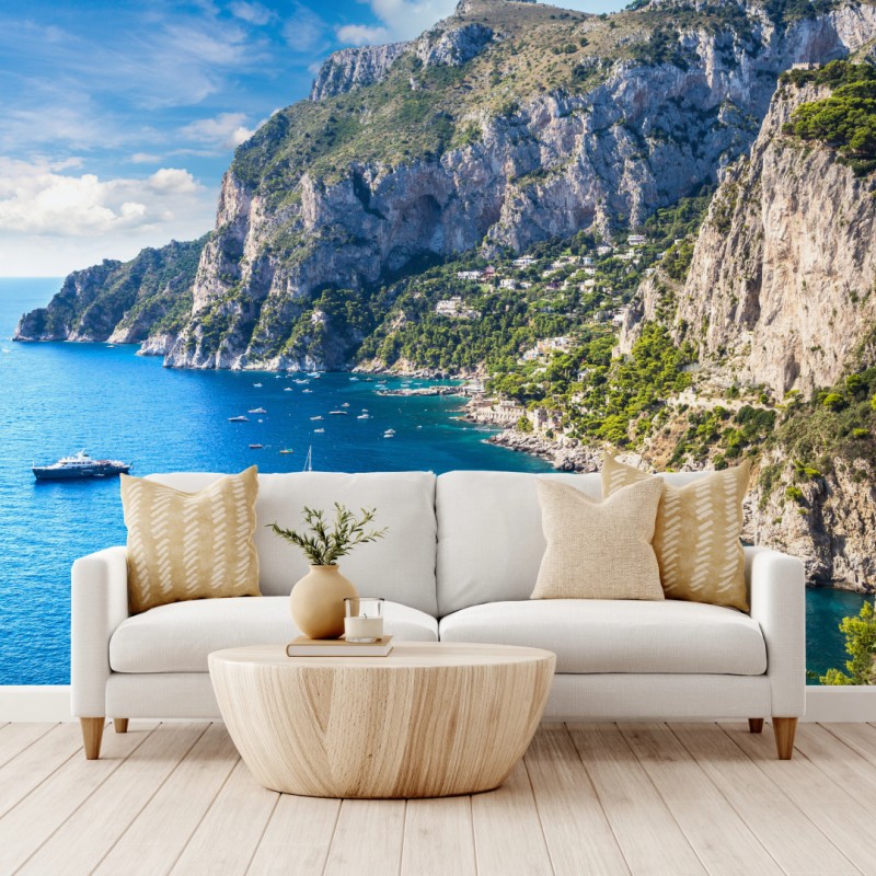 Fototapete Capri sommerküste mit klippen