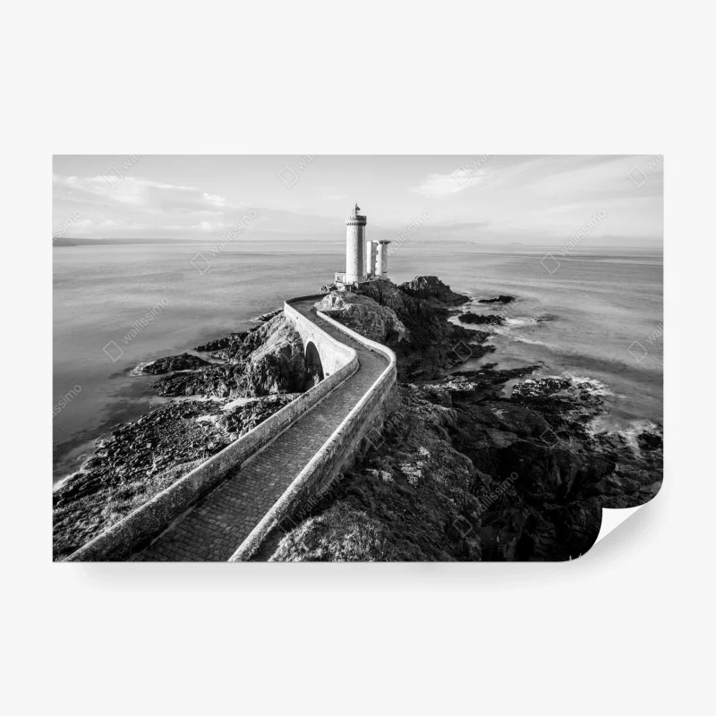 Fototapete leuchtturm auf felsiger küste