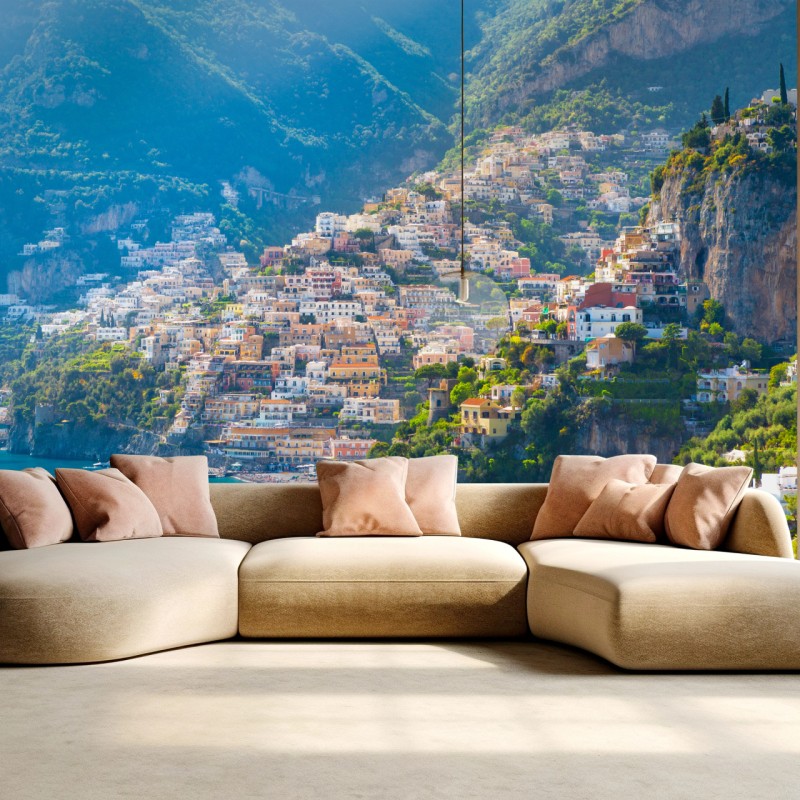 Fototapete Positano: buntes küstendorf an der Amalfiküste – Wallnifity®