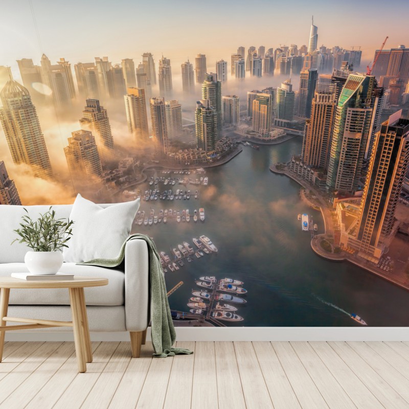 Fototapete Dubai marina sonnenuntergang – Wallnifity®