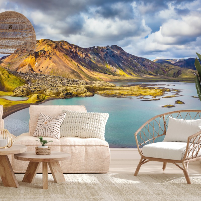 Fototapete sommersee auf Island – Wallnifity®