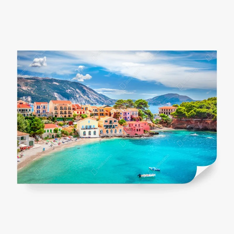 Fototapete Assos küstenblick, Kefalonia