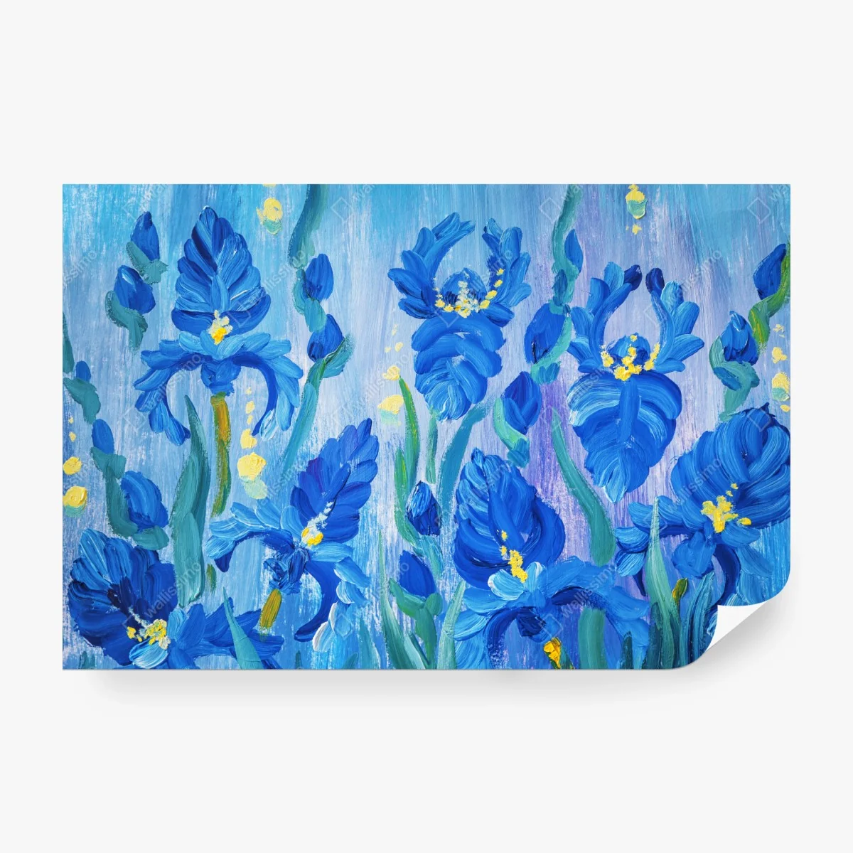 Fototapete lebendiger blauer iris-bund – Wallnifity® Fototapete lebendiger blauer iris-bund – Wallnifity®
