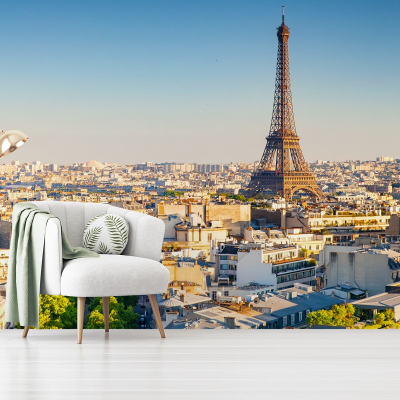 Fototapete Paris skyline mit dem Eiffelturm – Wallnifity®