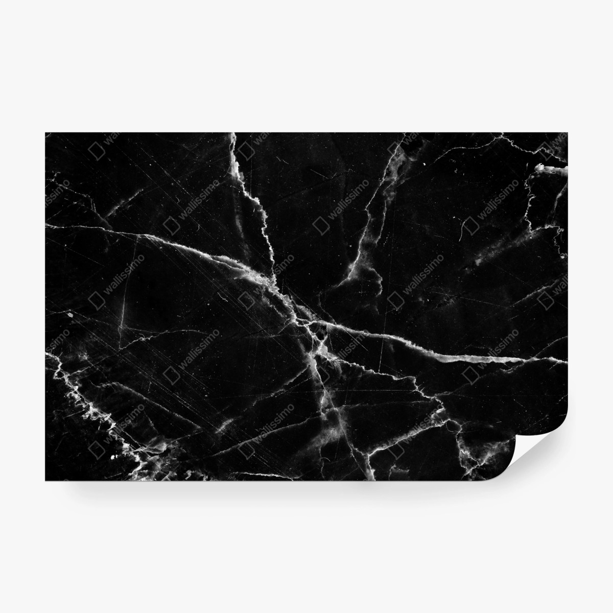 Fototapete schwarzer marmor mit weißen adern – Wallnifity®
