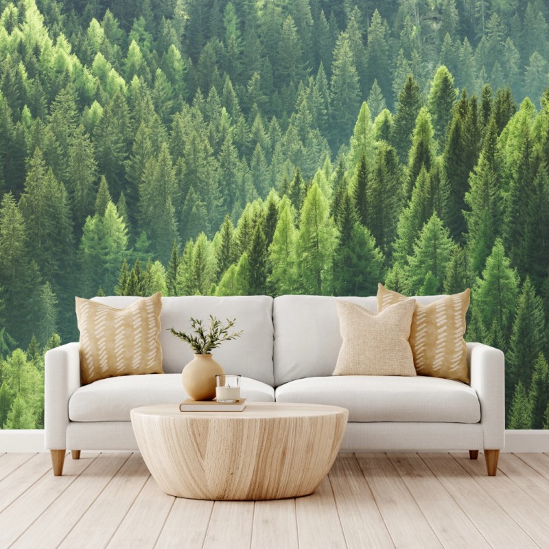 Fototapete üppige grüne waldpanorama – Wallnifity®