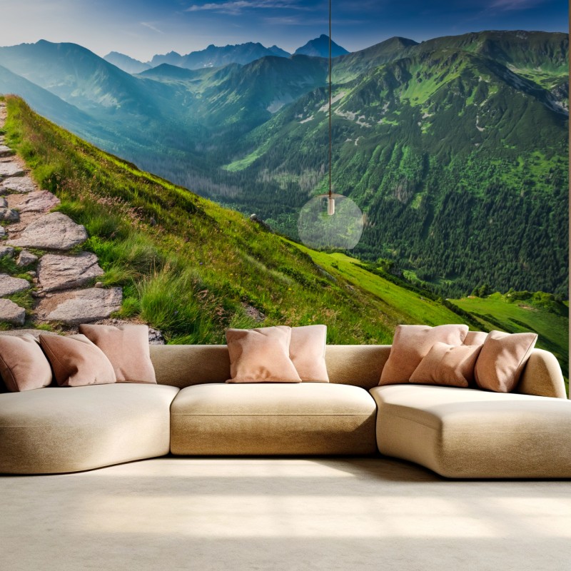 Fototapete wanderpfad in der Tatra bei sonnenaufgang – Wallnifity®