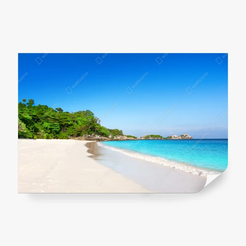 Fototapete tropischer strand mit weißem sand