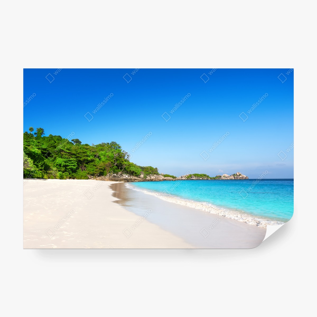 Fototapete tropischer strand mit weißem sand – Wallnifity®