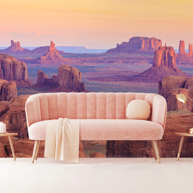 Fototapete Monument Valley wüsten sonnenuntergang panorama – Wallnifity®