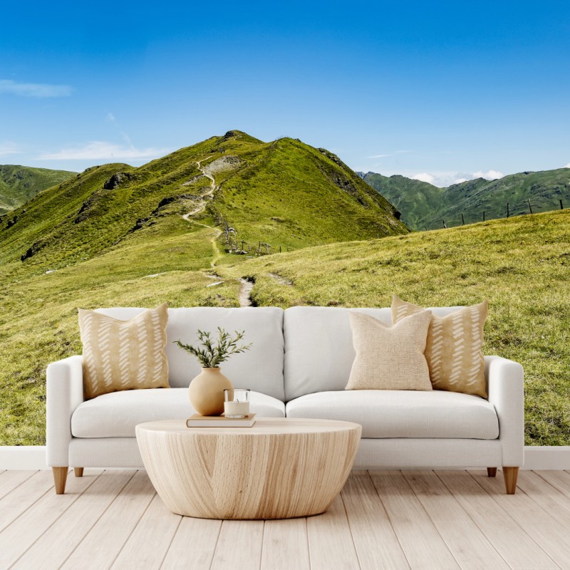 Fototapete gewundener wanderweg im Zillertal – Wallnifity®