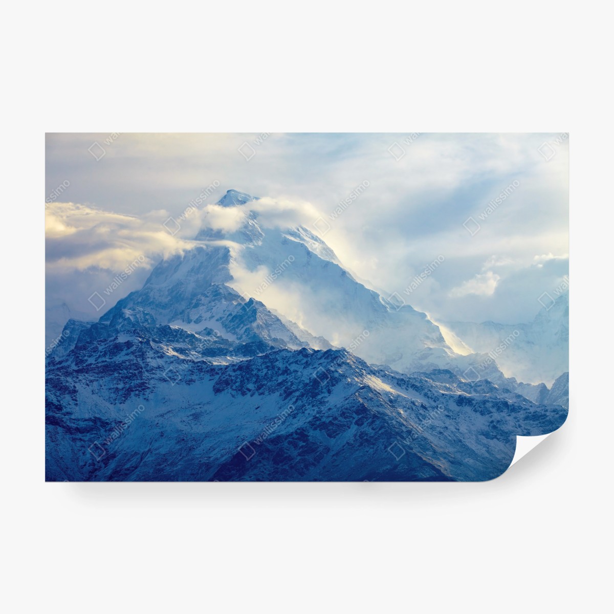 Fototapete majestätischer schneebedeckter berggipfel – Wallnifity®