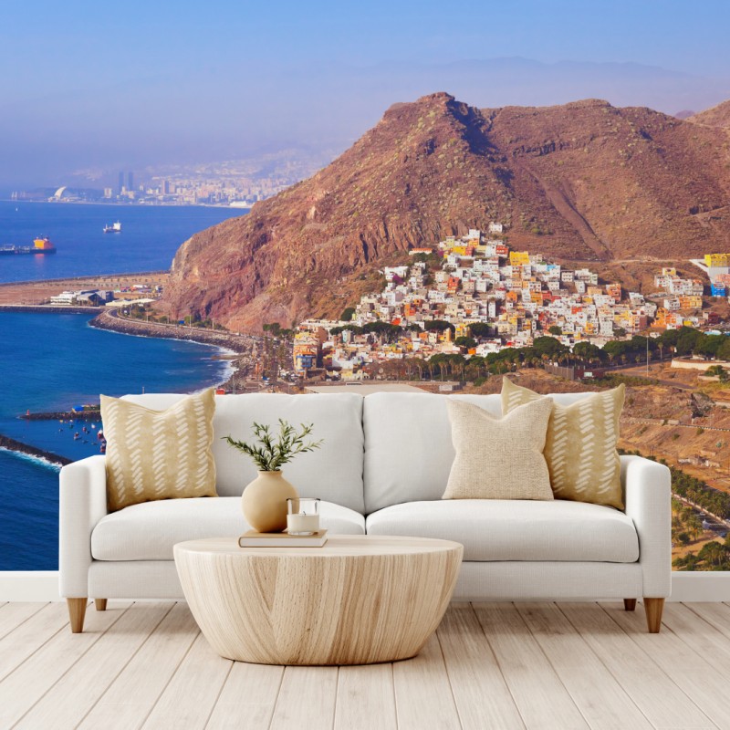 Fototapete strandmotiv Playa de Las Teresitas, Teneriffa – Wallnifity®