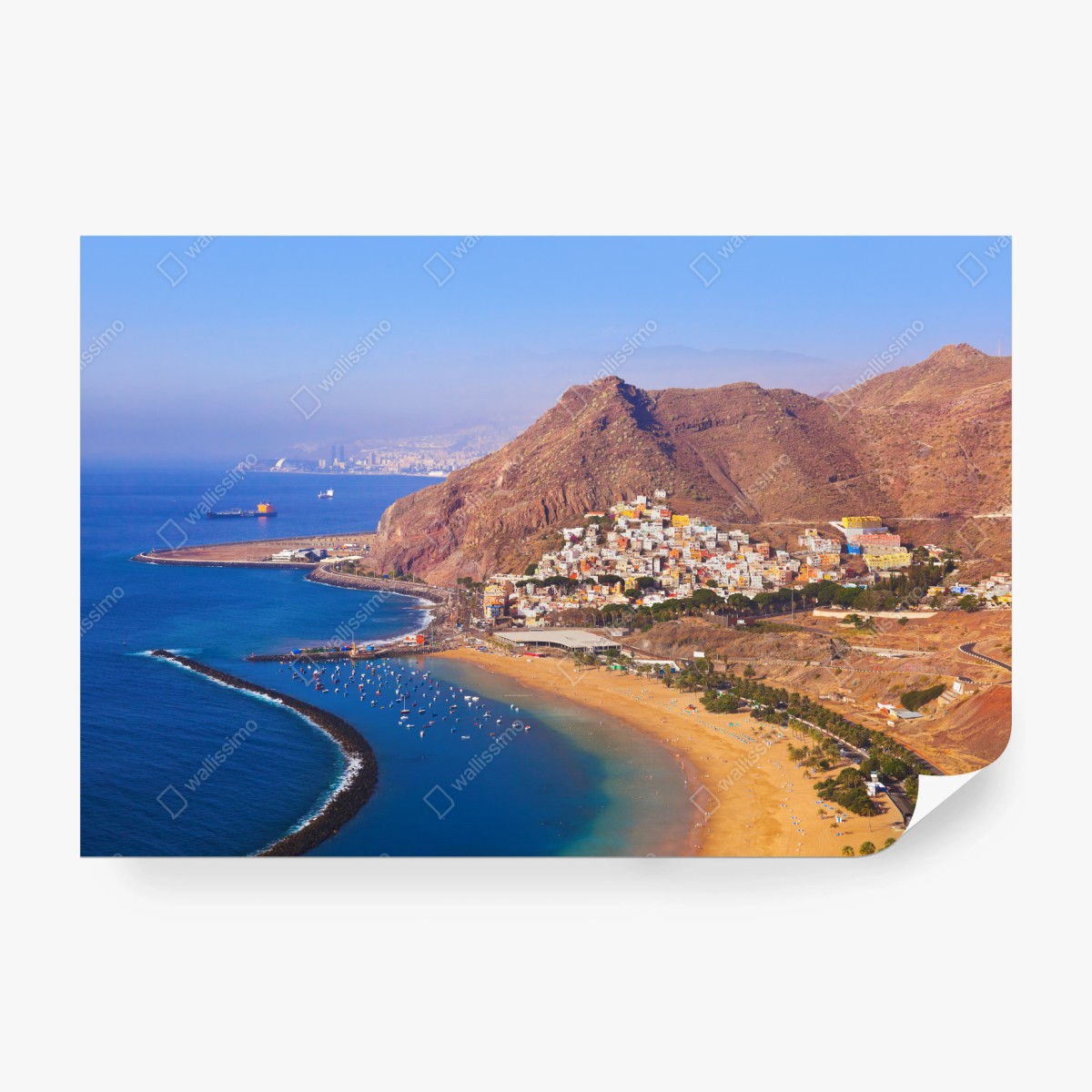 Fototapete strandmotiv Playa de Las Teresitas, Teneriffa – Wallnifity®
