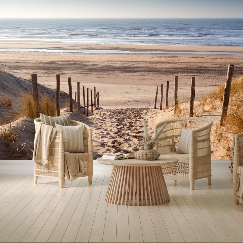 Fototapete sonniger weg zur Nordsee – Wallnifity®