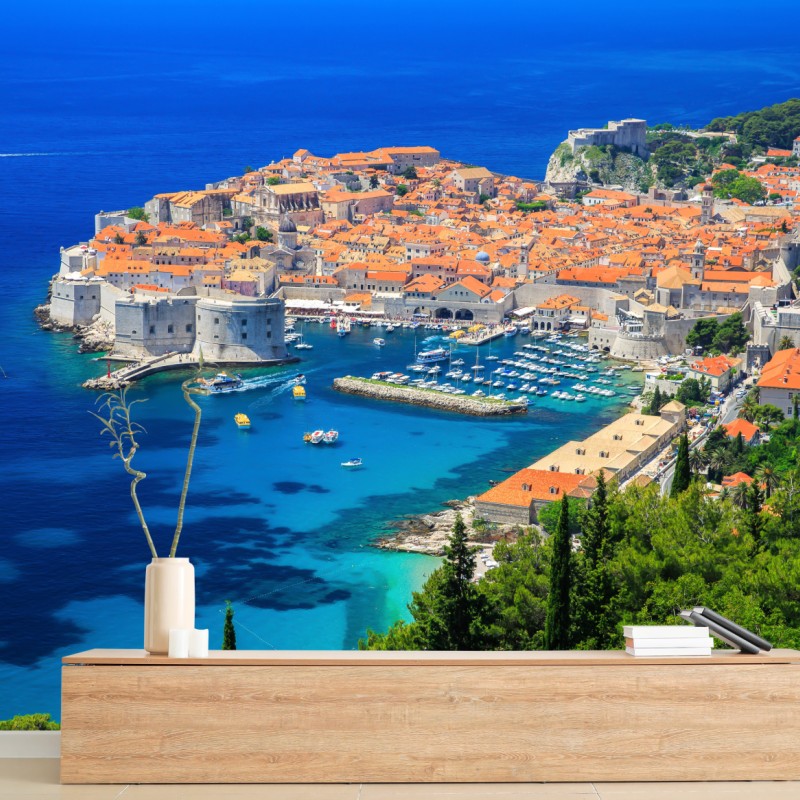 Fototapete Dubrovnik altstadt aus der luft – Wallnifity®
