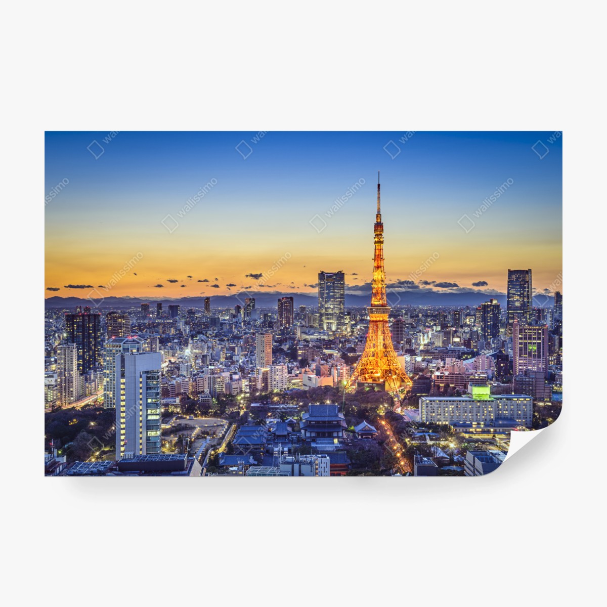 Fototapete Tokyo Tower bei dämmerung – Wallnifity®