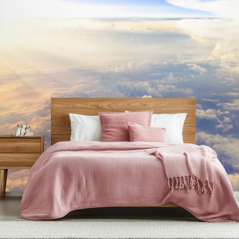 Fototapete sonnenbeschienene wolken über dem horizont – Wallnifity®