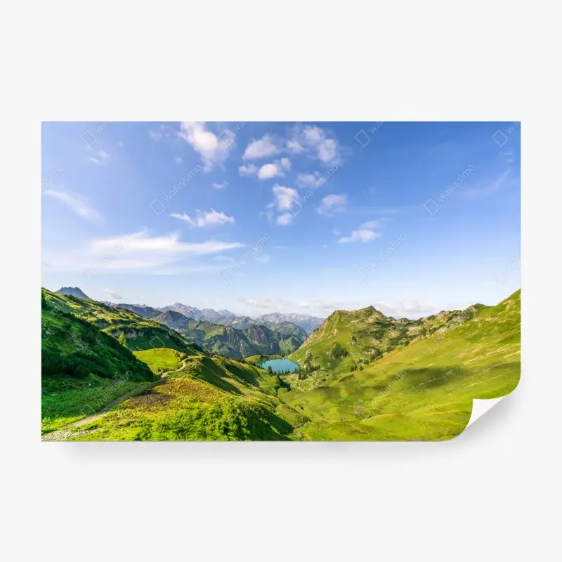 Fototapete ruhiger alpensee in den bergen