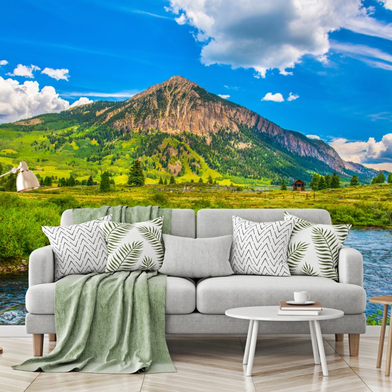 Fototapete sonnige berge von Crested Butte, Colorado – Wallnifity®