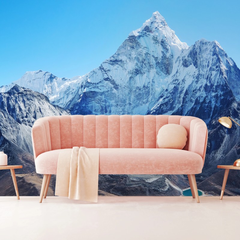 Fototapete majestätischer schneebedeckter berggipfel – Wallnifity®