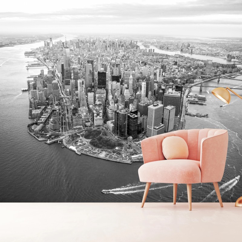 Fototapete Manhattan skyline aus der luft – Wallnifity®