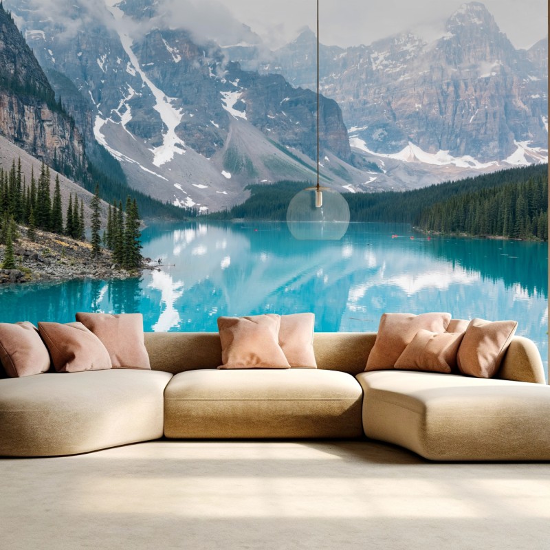 Fototapete türkissee moraine im Banff – Wallnifity®