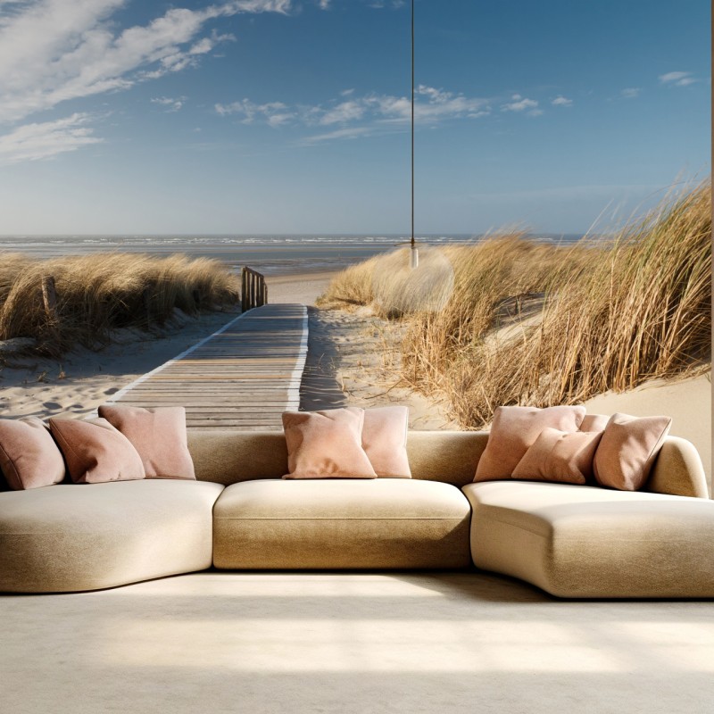 Fototapete holzsteg zum meer – Wallnifity®