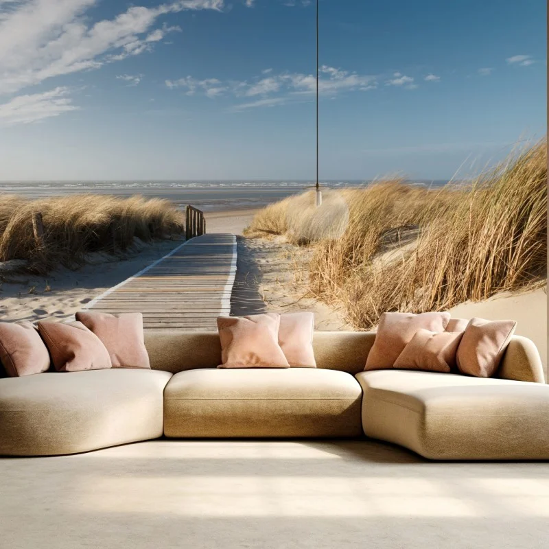 Fototapete holzsteg zum meer