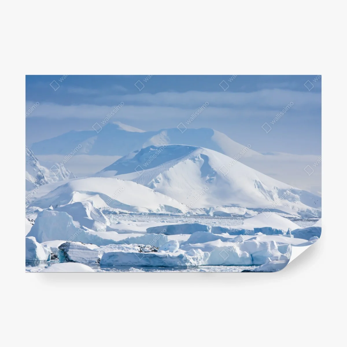 Fototapete verschneite berglandschaft – Wallnifity®