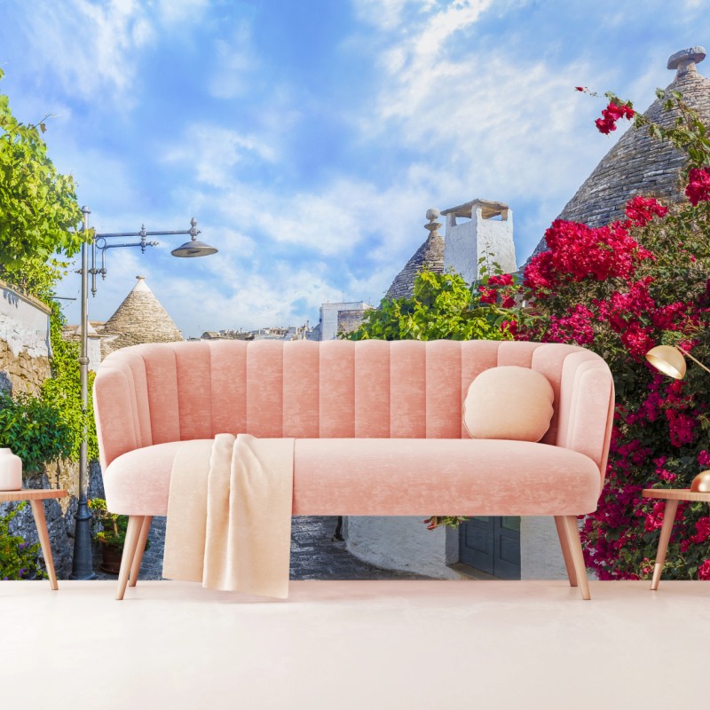 Fototapete Alberobello trulli gasse – Wallnifity®