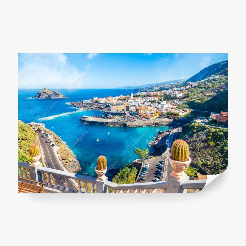 Fototapete Garachico küstenpanorama, Teneriffa