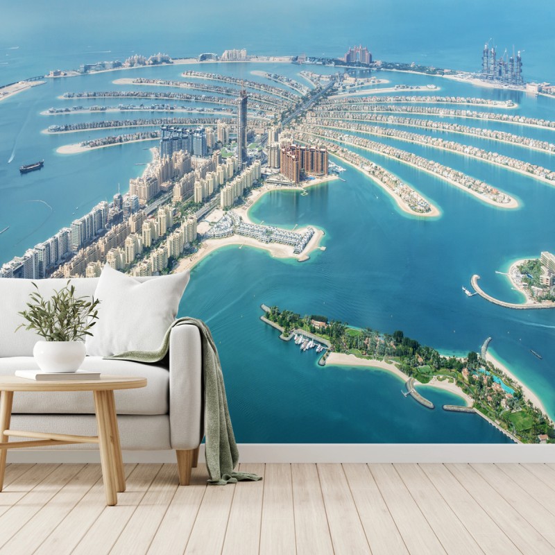 Fototapete luftaufnahme von Palm Jumeirah, Dubai – Wallnifity®
